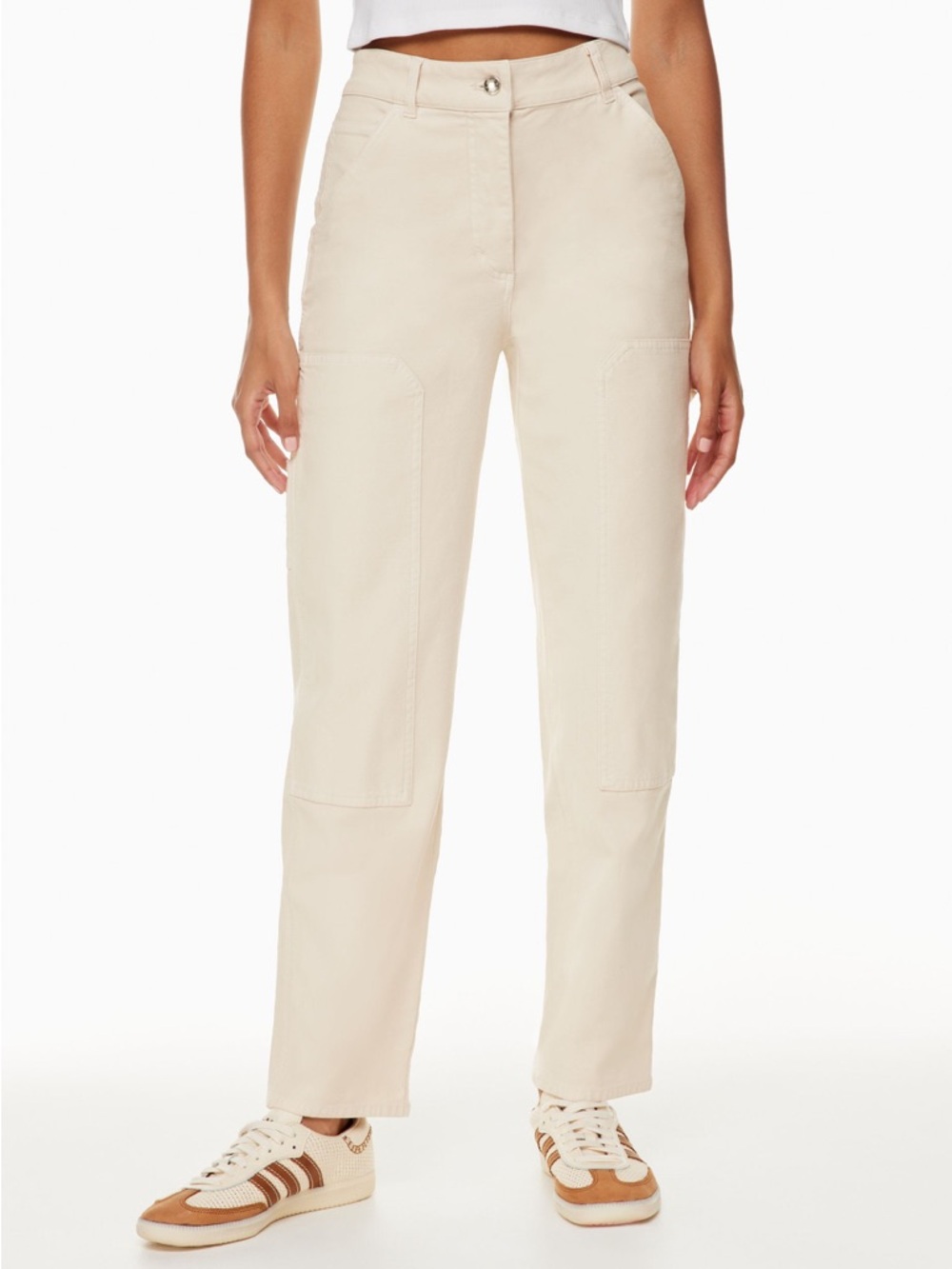 Aritzia Wilfred Free Brennan Cream Cargo Pants